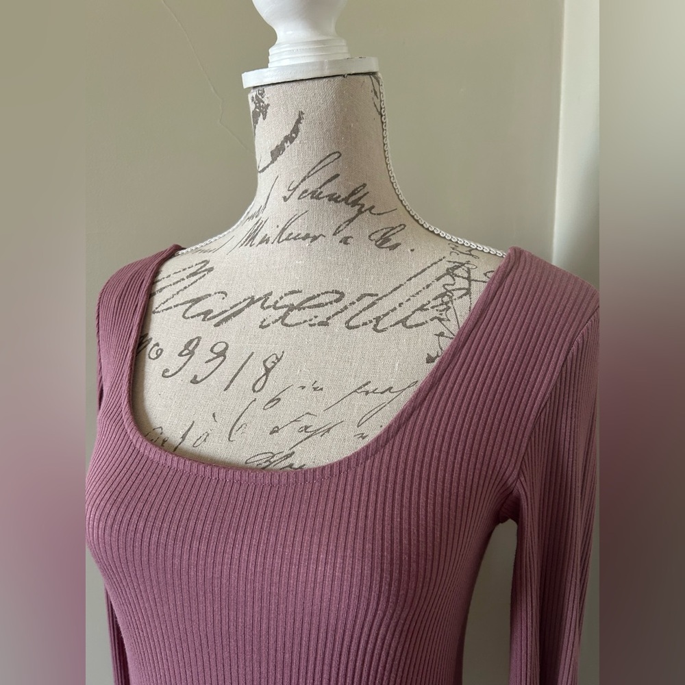 George Mauve Ribbed Bodysuit - Picture 3 of 8